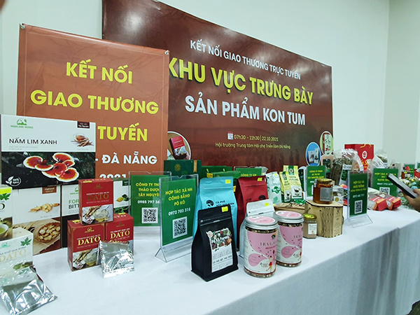 Sản phẩm của các doanh nghiệp, hợp tấc xã... tỉnh Kon Tum tham gia kết nối giao thương với TP Đà Nẵng