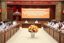 Thường trực Ban Bí thư Võ Văn Thưởng khảo sát tại Thành ủy Hà Nội 